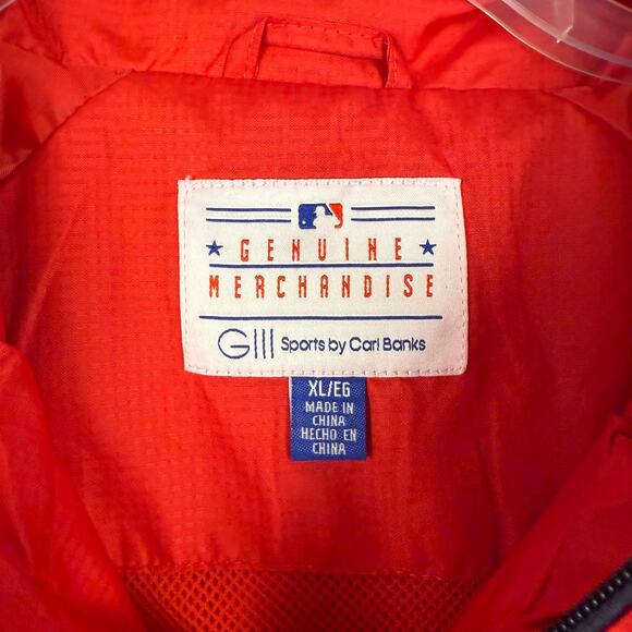 Washington Nationals Men’s Windbreaker Jacket Red Navy Blue Size XL NWT 964 - Picture 8 of 8